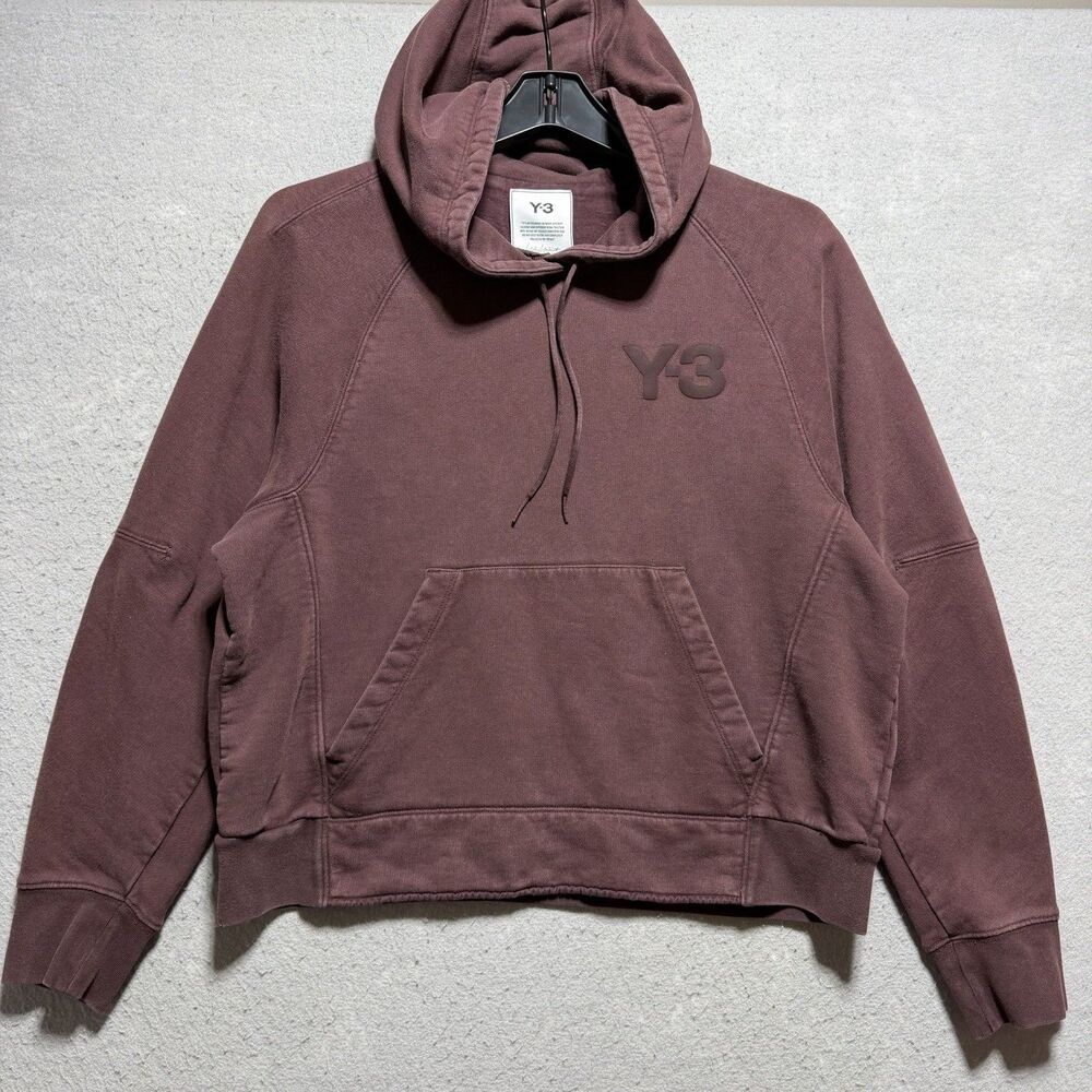 Y-3 Yohji Yamamoto Red Cropped Hoodie Women’s XS Designer Streetwear By Adidas